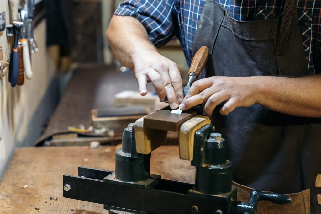 Craftsman Working in Workshop
